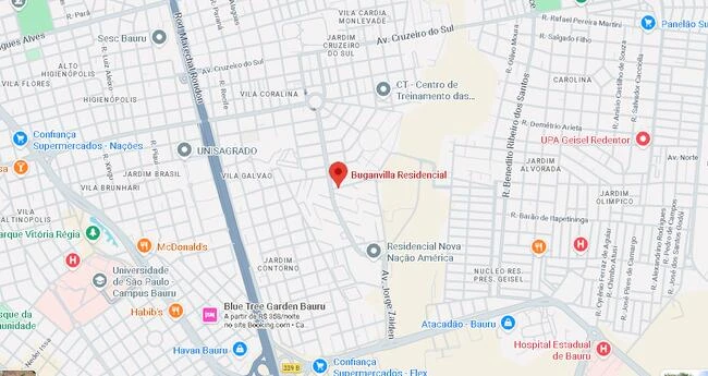 Apartamento com 1 vaga em Bauru/SP em Bauru - São Paulo