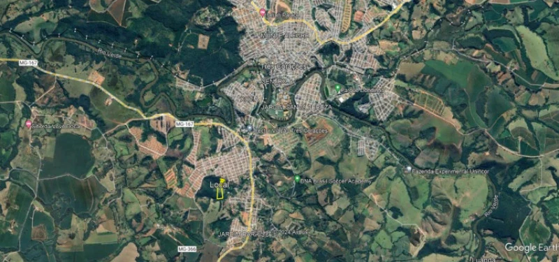 Terreno Área Rural de 2,11 ha em Três Corações/MG em Três Corações - Minas Gerais