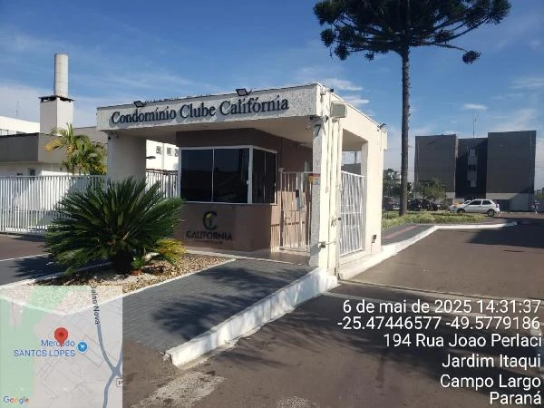 Apartamento no Condomínio Clube Califórnia com 40m², 2 quartos e 1 vaga em Campo Largo-PR