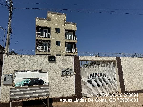 Apartamento com varanda, 58,34m², 2 quartos, 1 vaga, Jardim da Barragem I, Águas Lindas de Goiás