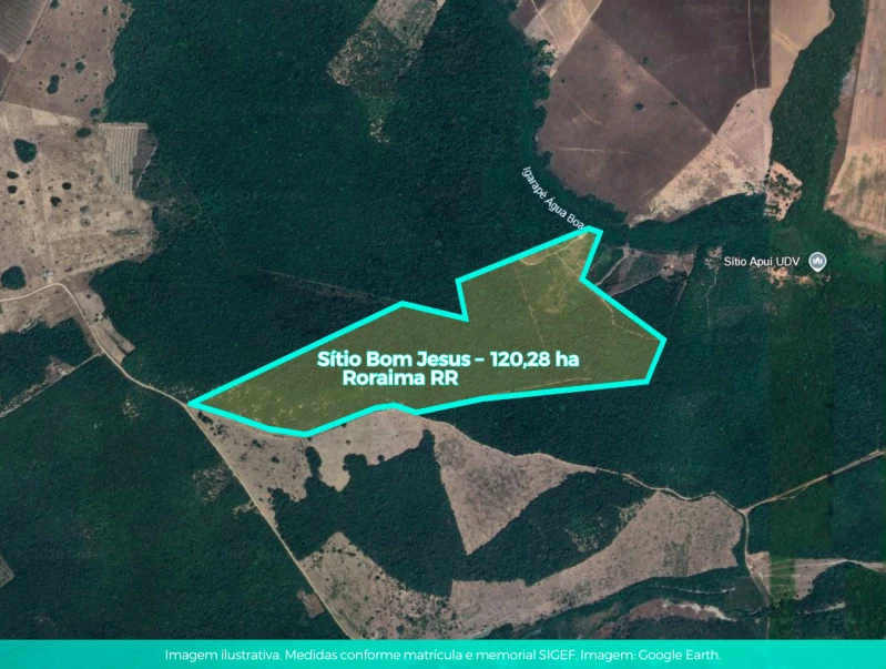 Terreno com Sítio Bom Jesus em Alto Alegre/RR em Alto Alegre - Roraima