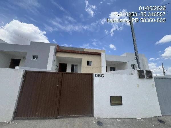 Casa com 2 Quartos e Garagem em Itabaiana/PB em Itabaiana - Paraíba