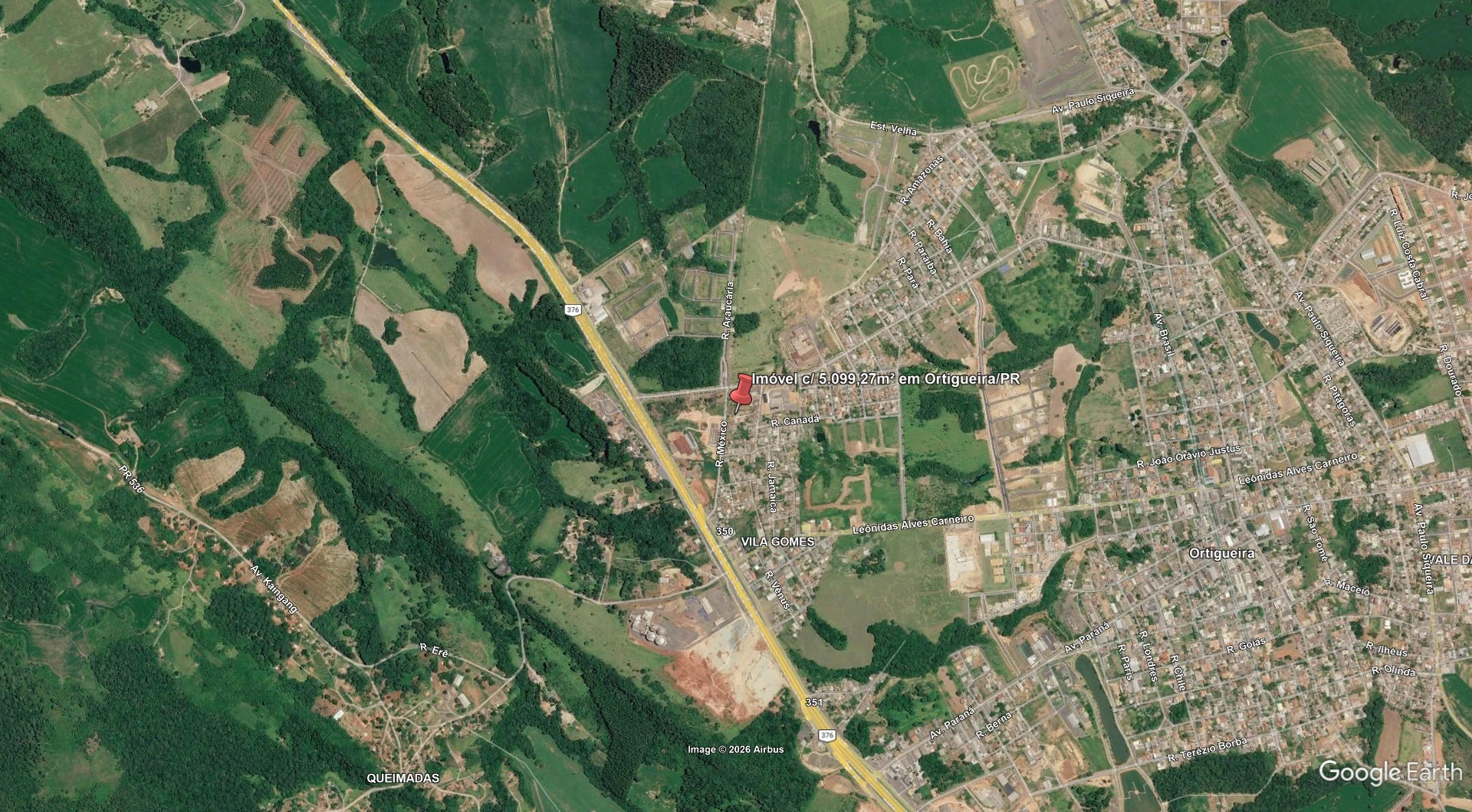 Terreno com 5.099 m² em Ortigueira/PR em Ortigueira - Paraná