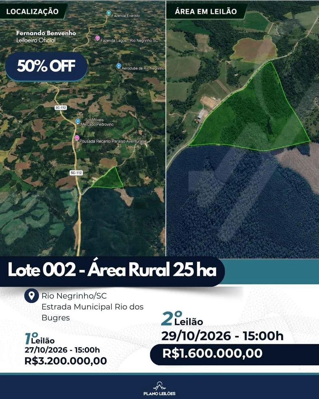 Terreno Terreno Rural em Rio Negrinho/SC em Rio Negrinho - Santa Catarina