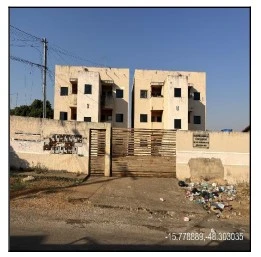 Imagem de apartamento em construção com área privativa e distribuição interna visível