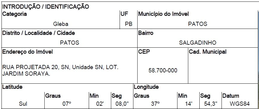Terreno de 88400m² no Jardim Soraya em Patos - Paraíba