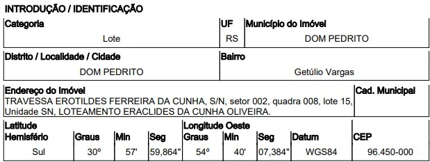 Terreno 176m² em Dom Pedrito-RS em Dom Pedrito - Rio Grande do Sul