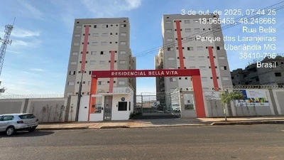 Apartamento com fachada do Condomínio Bella Vita em Uberlândia MG