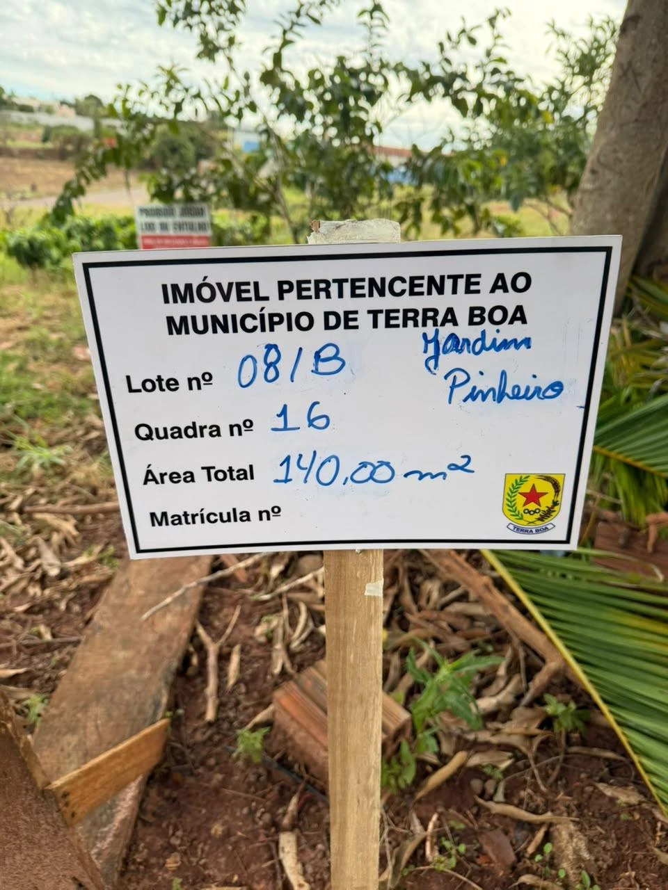 Terreno Lote 08/B Quadra 16 no Pinheiro em Terra Boa/PR em Terra Boa - Paraná
