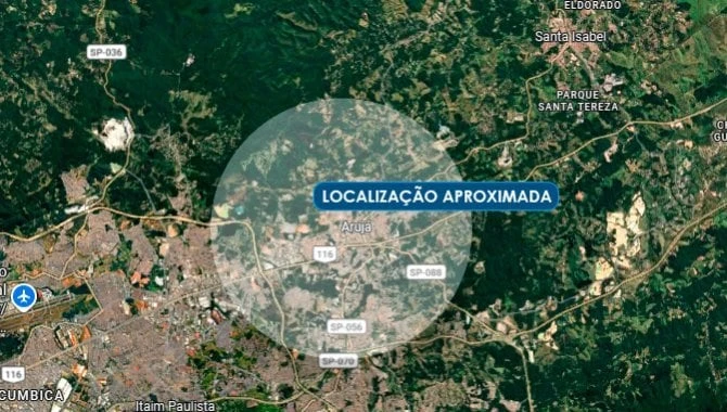 Terreno com 12.810 m² em Arujá/SP em Arujá - São Paulo