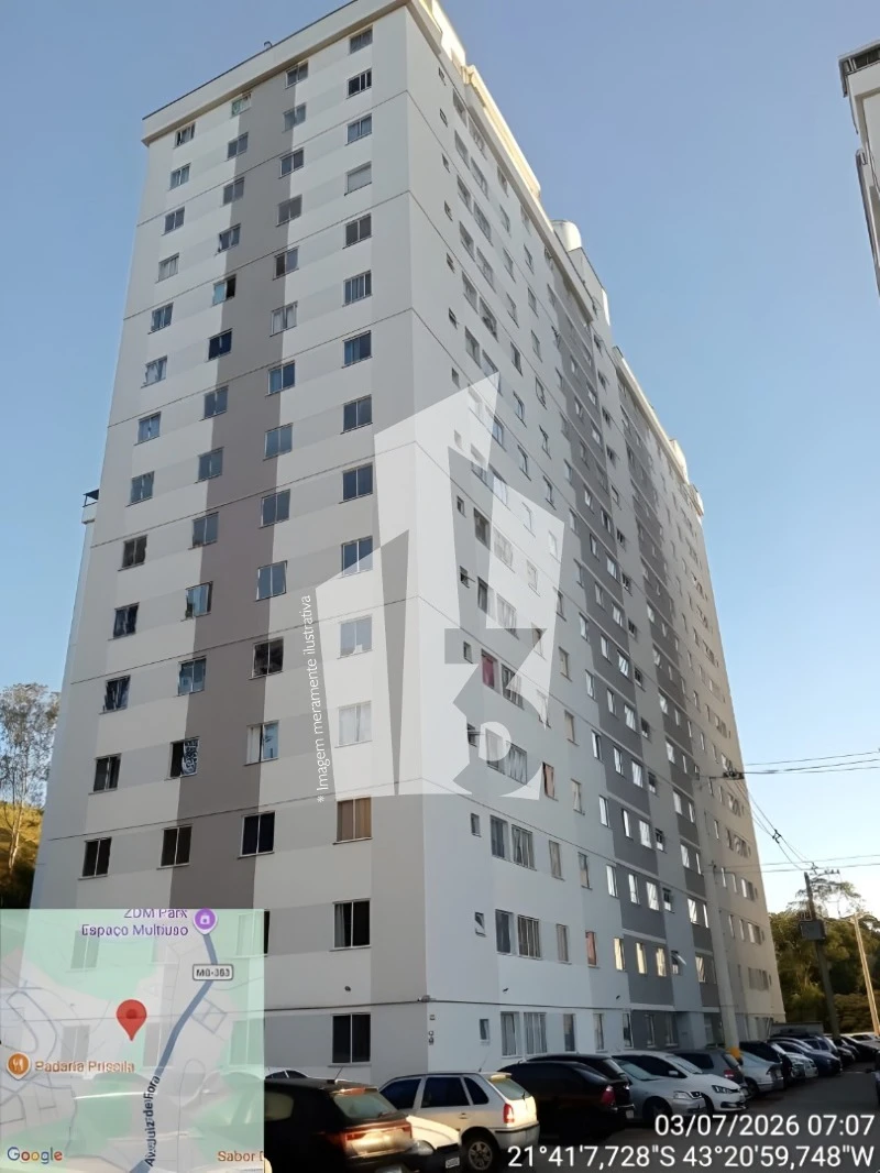 Apartamento com 2 Quartos em Juiz de Fora/MG em Juiz De Fora - Minas Gerais