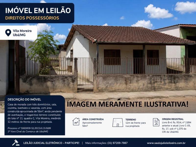 Casa com 3 Quartos em Ubá/MG em Ubá - Minas Gerais