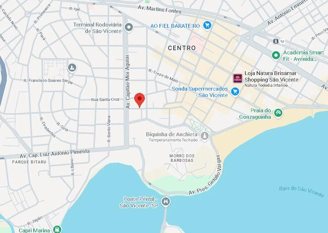 Apartamento com 1 Quarto em São Vicente/SP em São Vicente - São Paulo